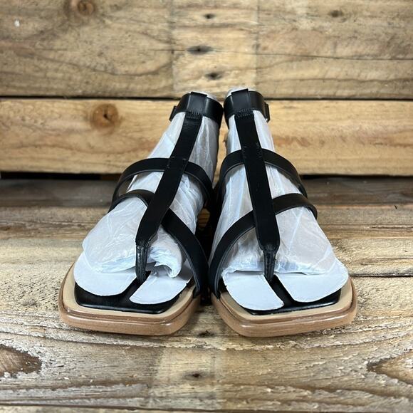 Franco Sarto Sybil Strappy Sandal - Black/Gold - 6.5 - New without box - Picture 2 of 8